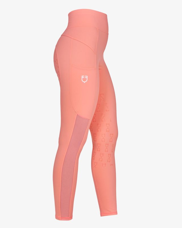 Leggings donna slim fit inserti micro mesh