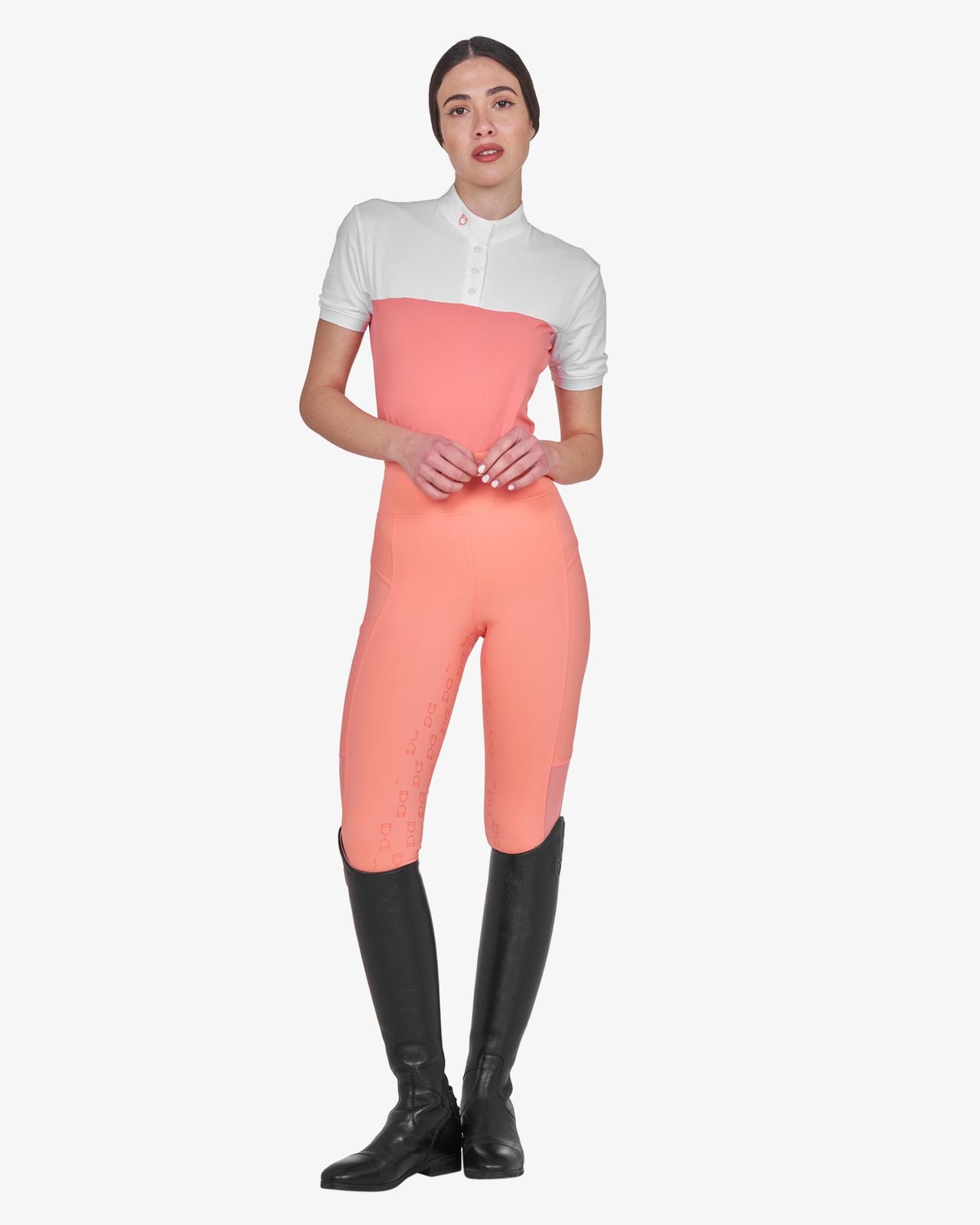 Leggings donna slim fit inserti micro mesh