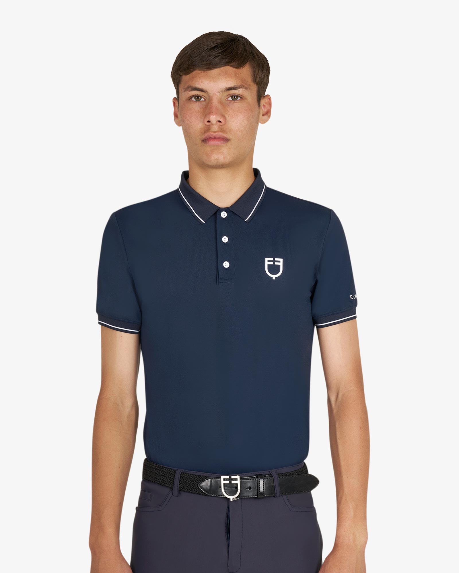 Polo training uomo con dettagli a contrasto