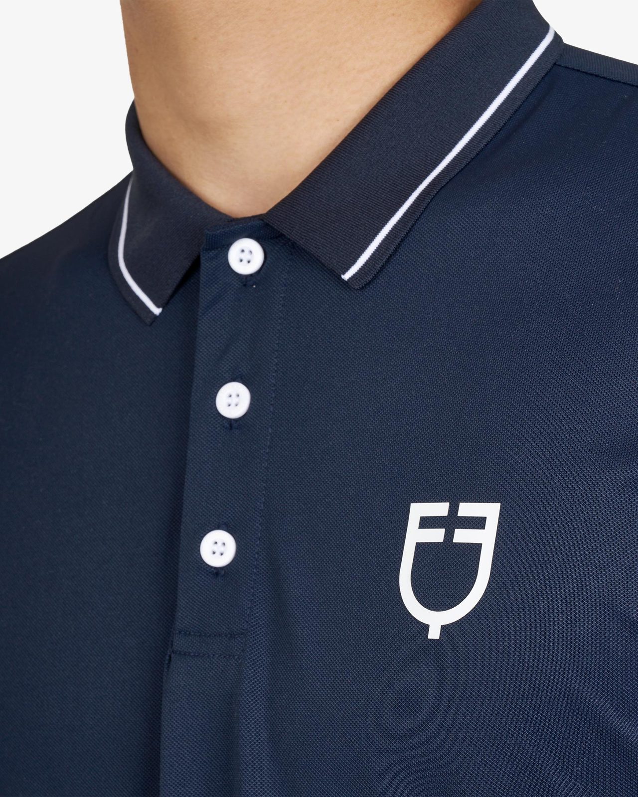 Polo training uomo con dettagli a contrasto