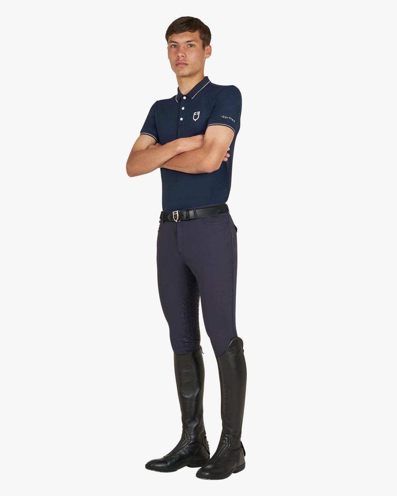 Polo training uomo con dettagli a contrasto