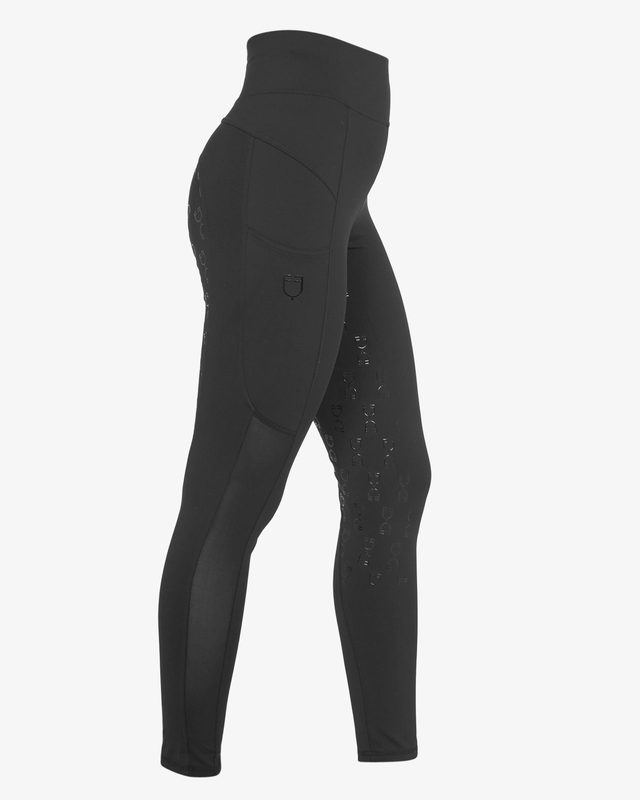 Women's slim fit leggings micro mesh inserts