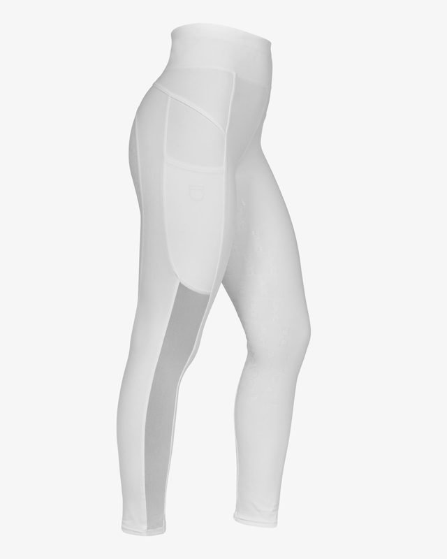 Women's slim fit leggings micro mesh inserts