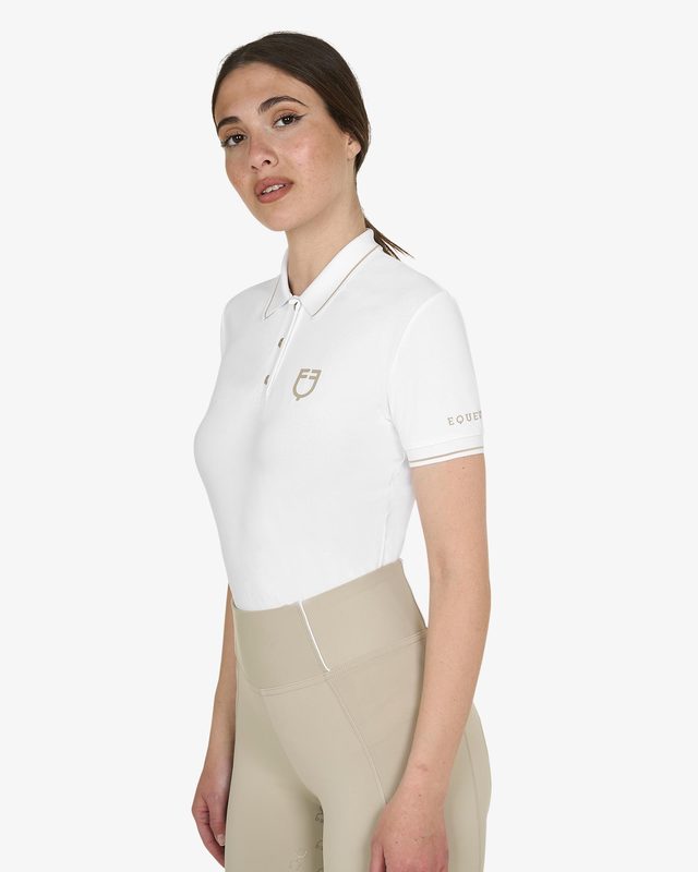 Women's slim fit polo shirt in breathable fabric