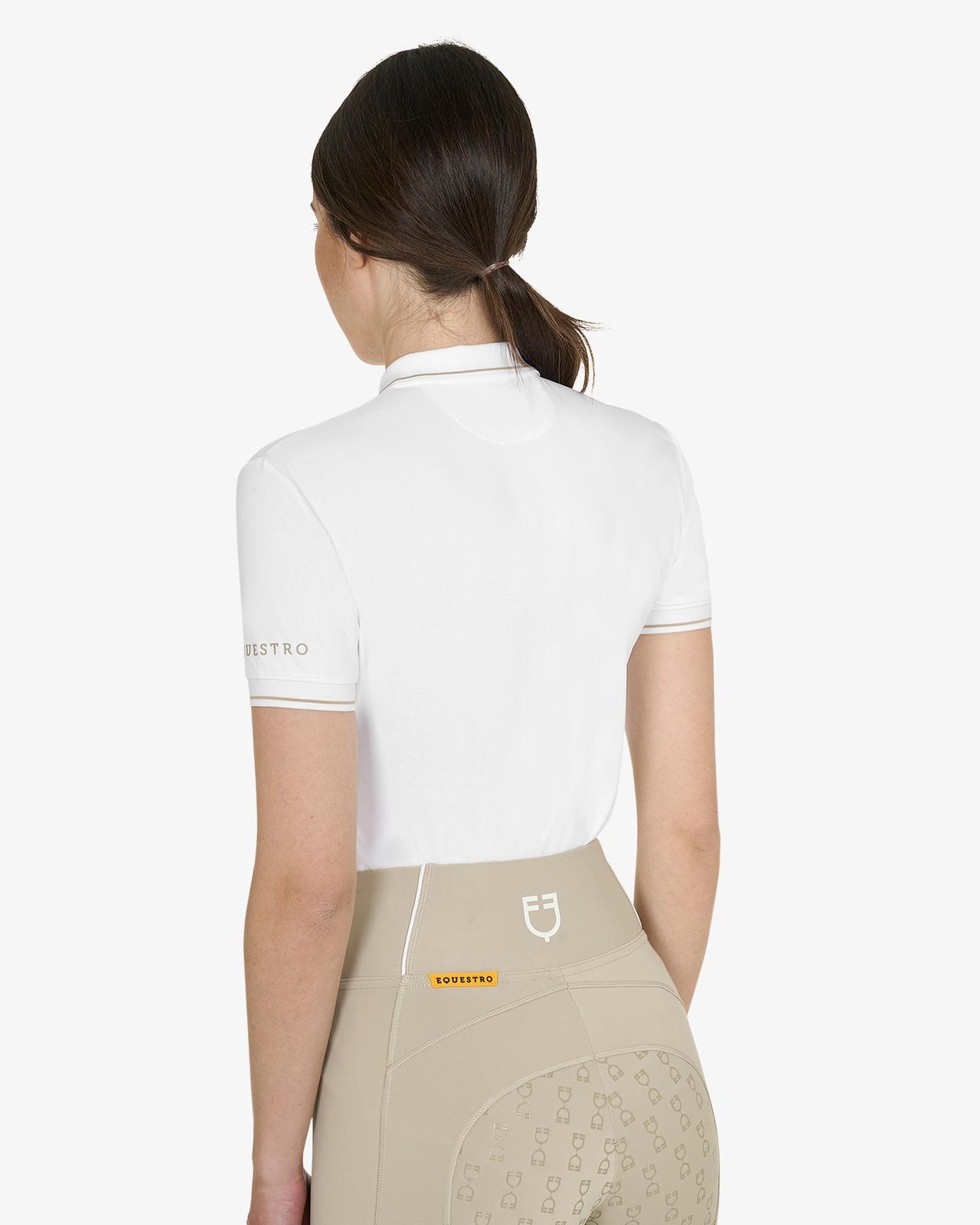 Women's slim fit polo shirt in breathable fabric
