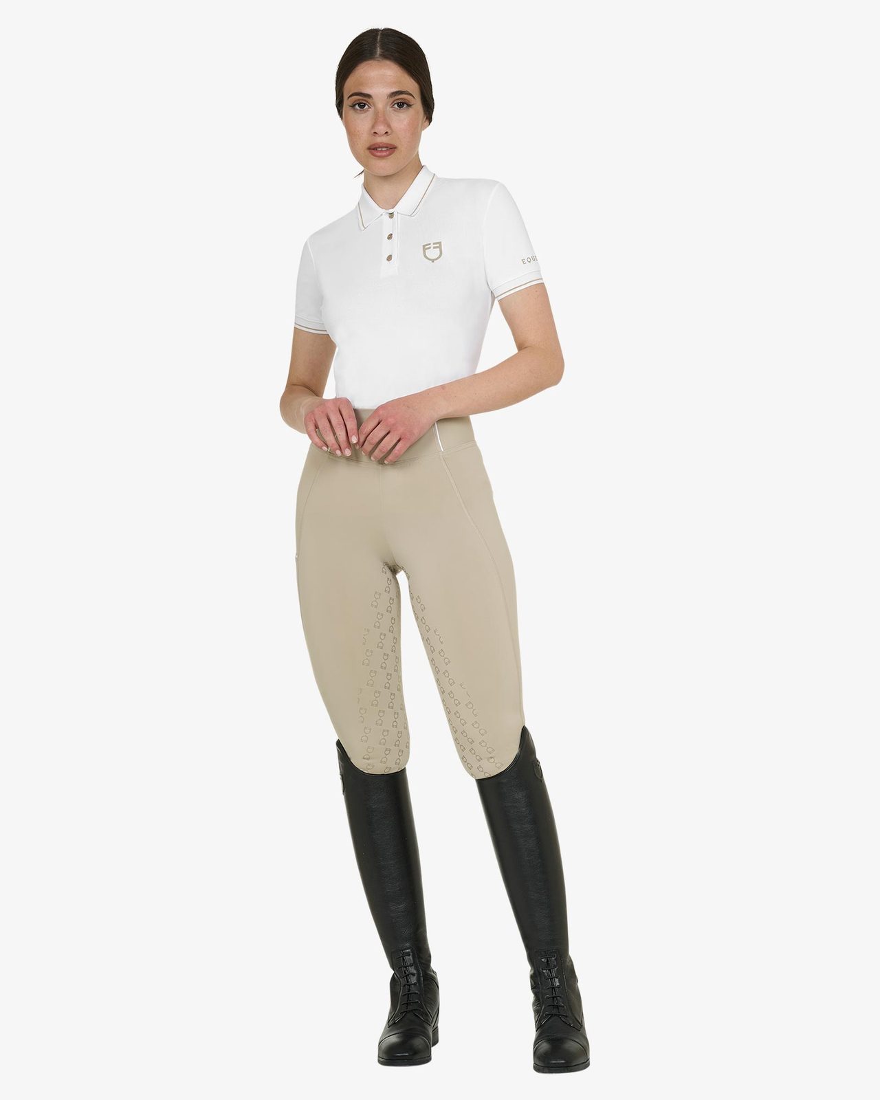 Women's slim fit polo shirt in breathable fabric