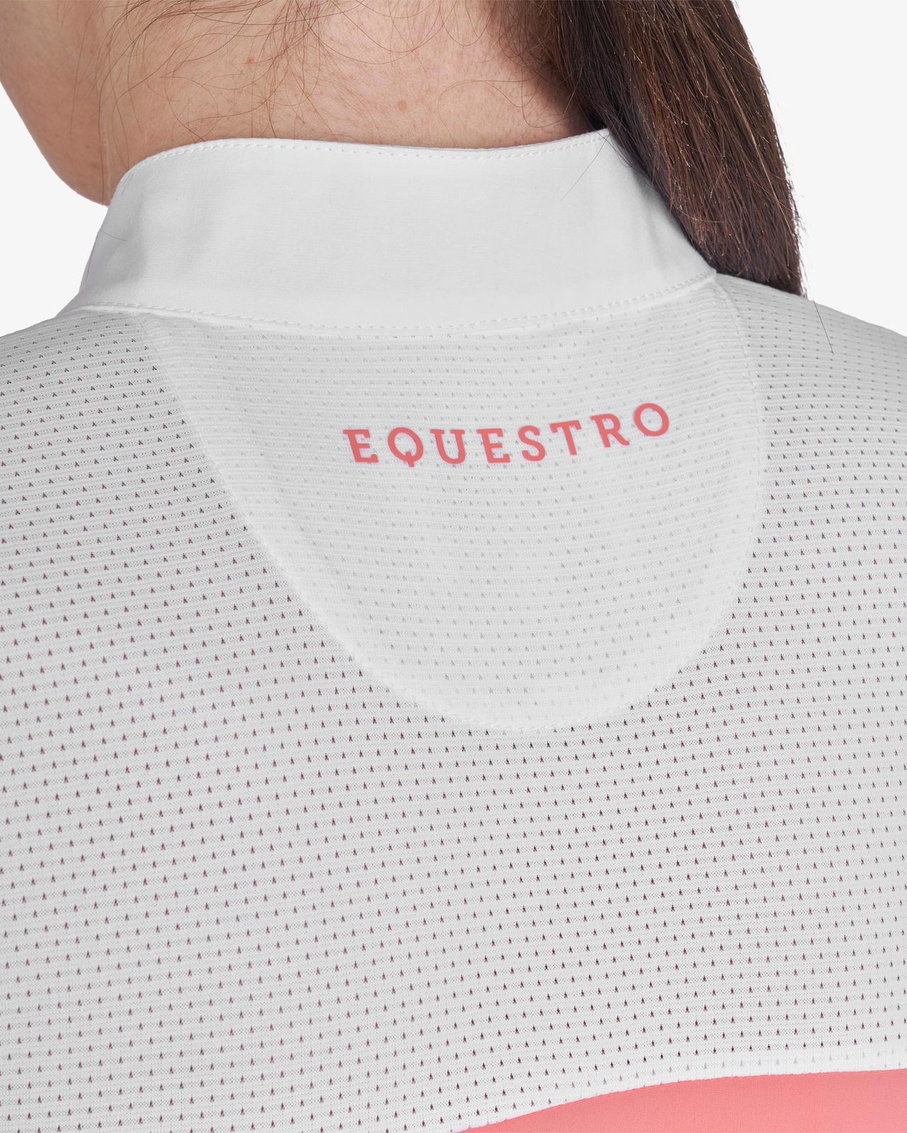 Polo donna slim fit tessuto tecnico e mesh