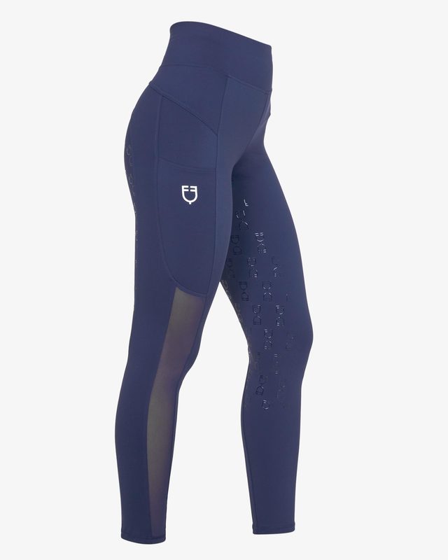 Women's slim fit leggings micro mesh inserts