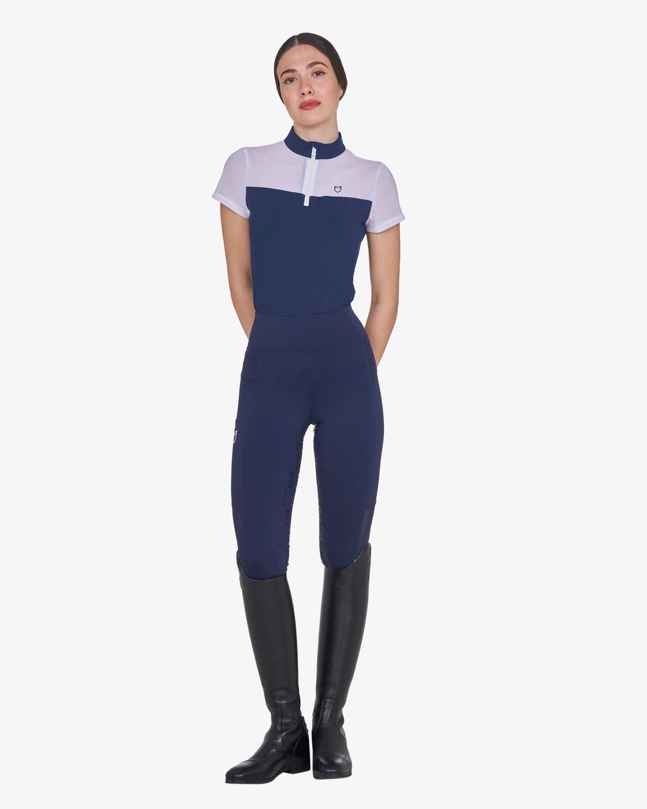 Leggings donna slim fit inserti micro mesh