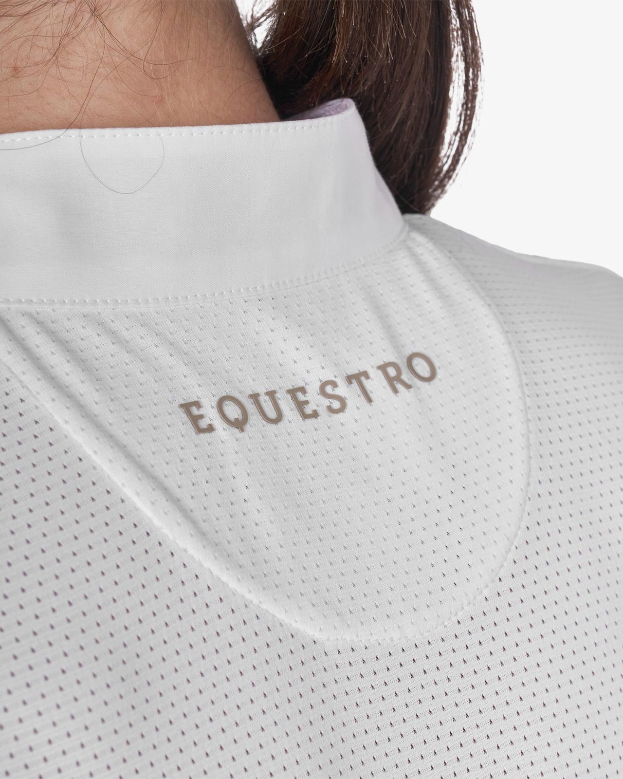Polo donna slim fit tessuto tecnico e mesh