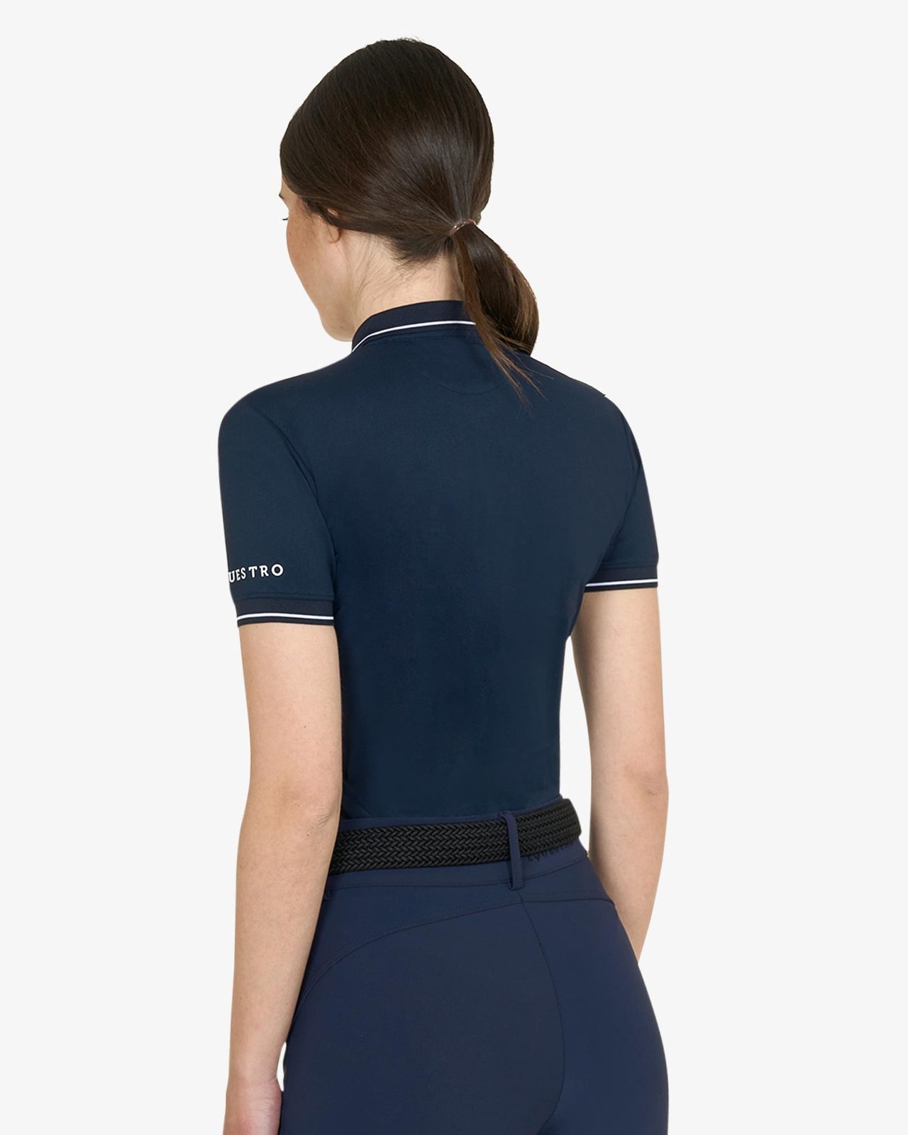 Women's slim fit polo shirt in breathable fabric