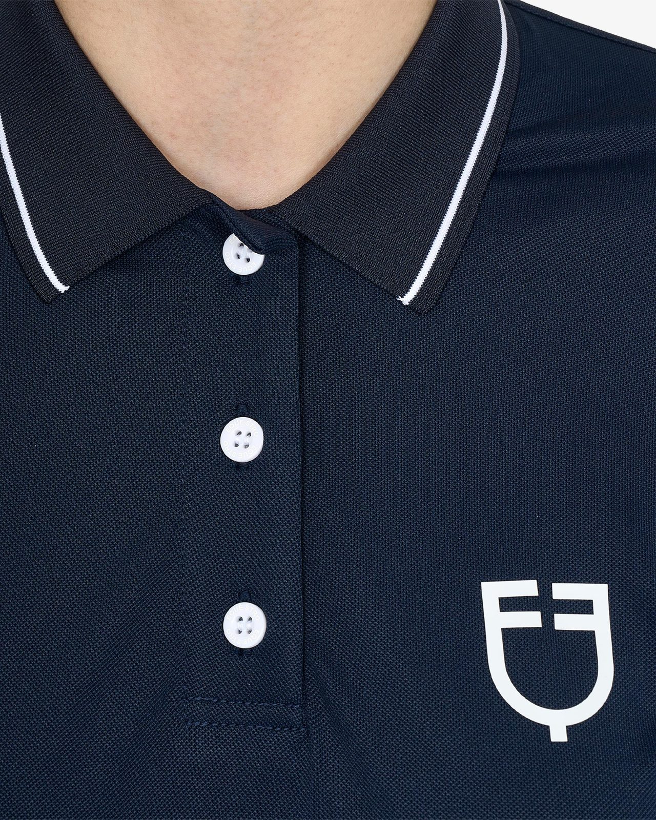 Women's slim fit polo shirt in breathable fabric