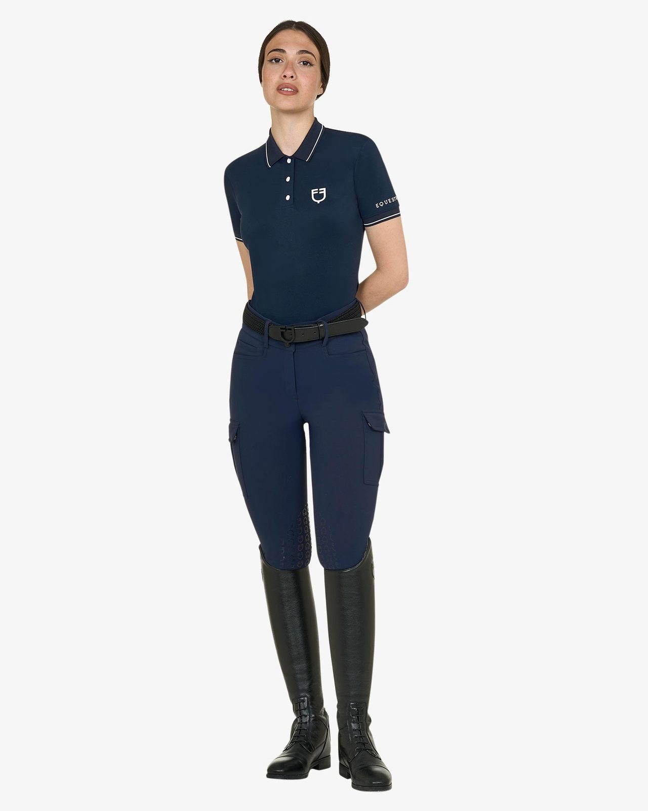 Women's slim fit polo shirt in breathable fabric