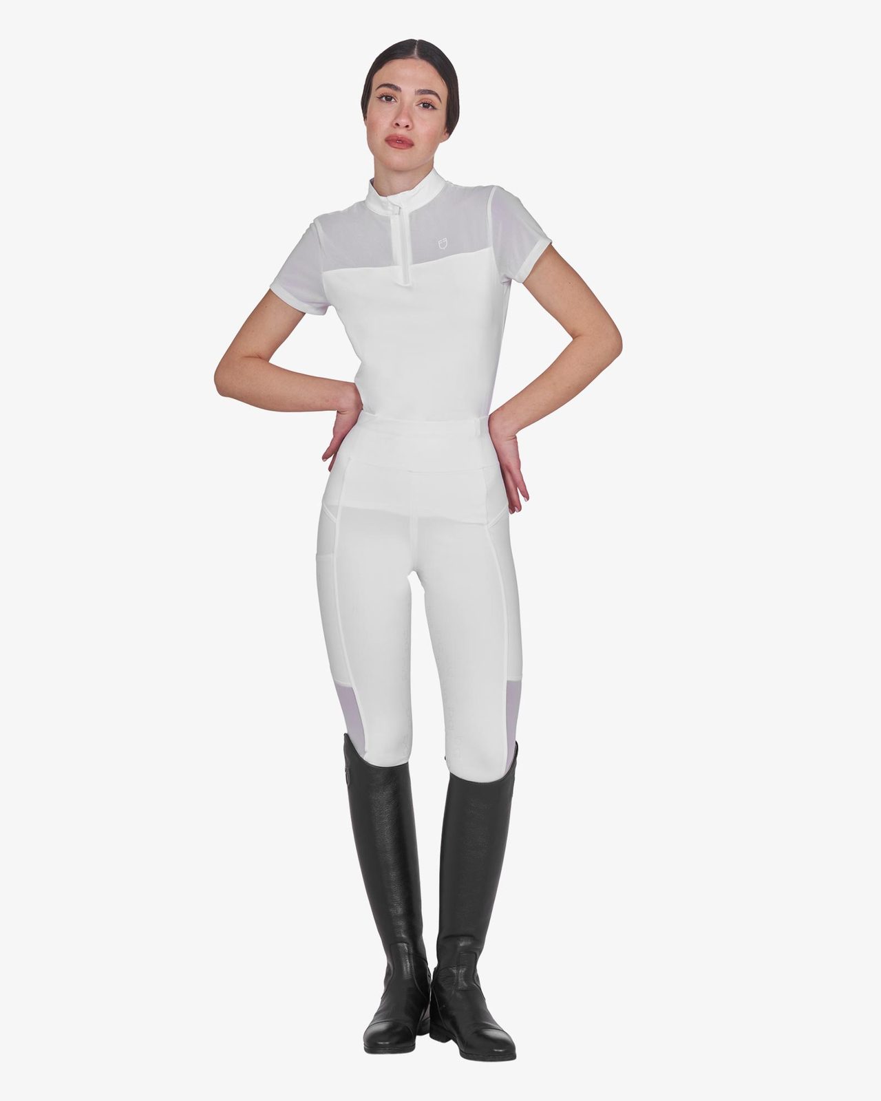 Polo donna da allenamento in mesh