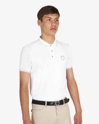 Polo training uomo con dettagli a contrasto