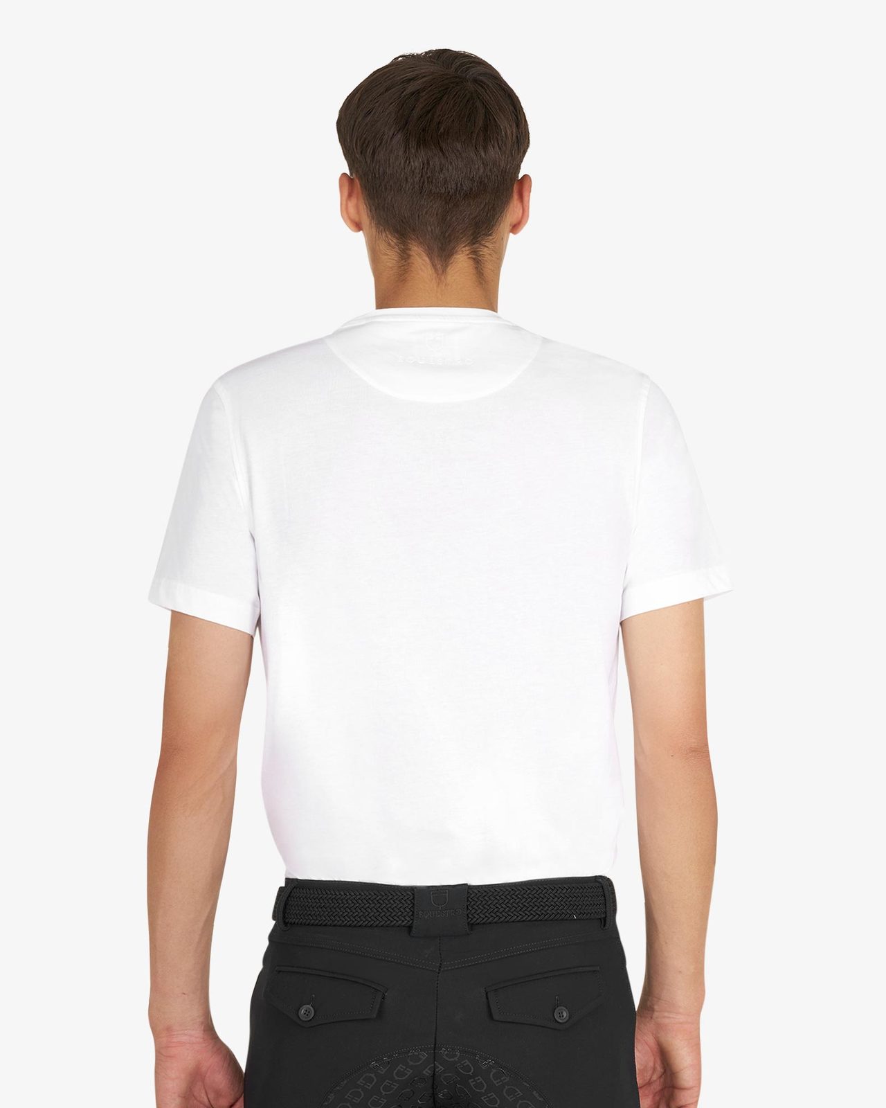 Men's basic T-shirt with glossy logo