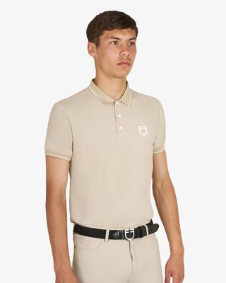Polo training uomo con dettagli a contrasto
