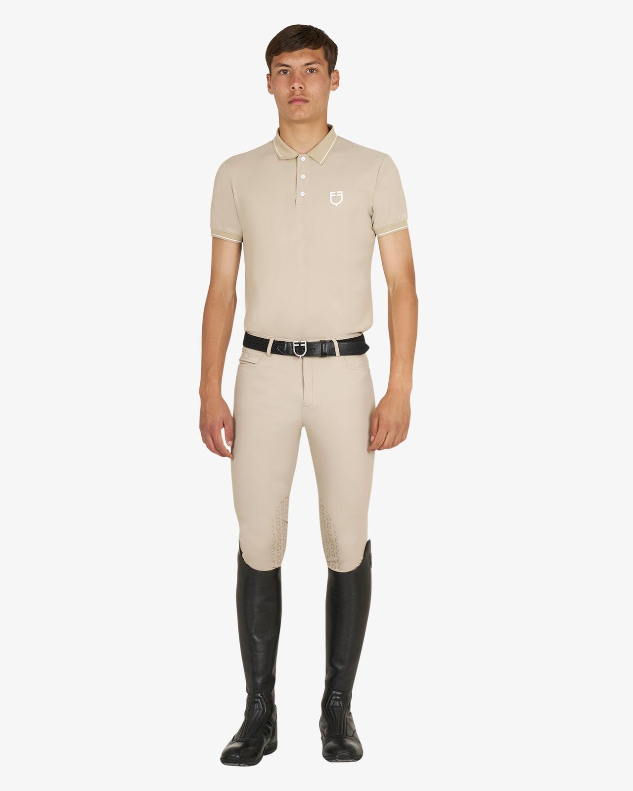 Polo training uomo con dettagli a contrasto
