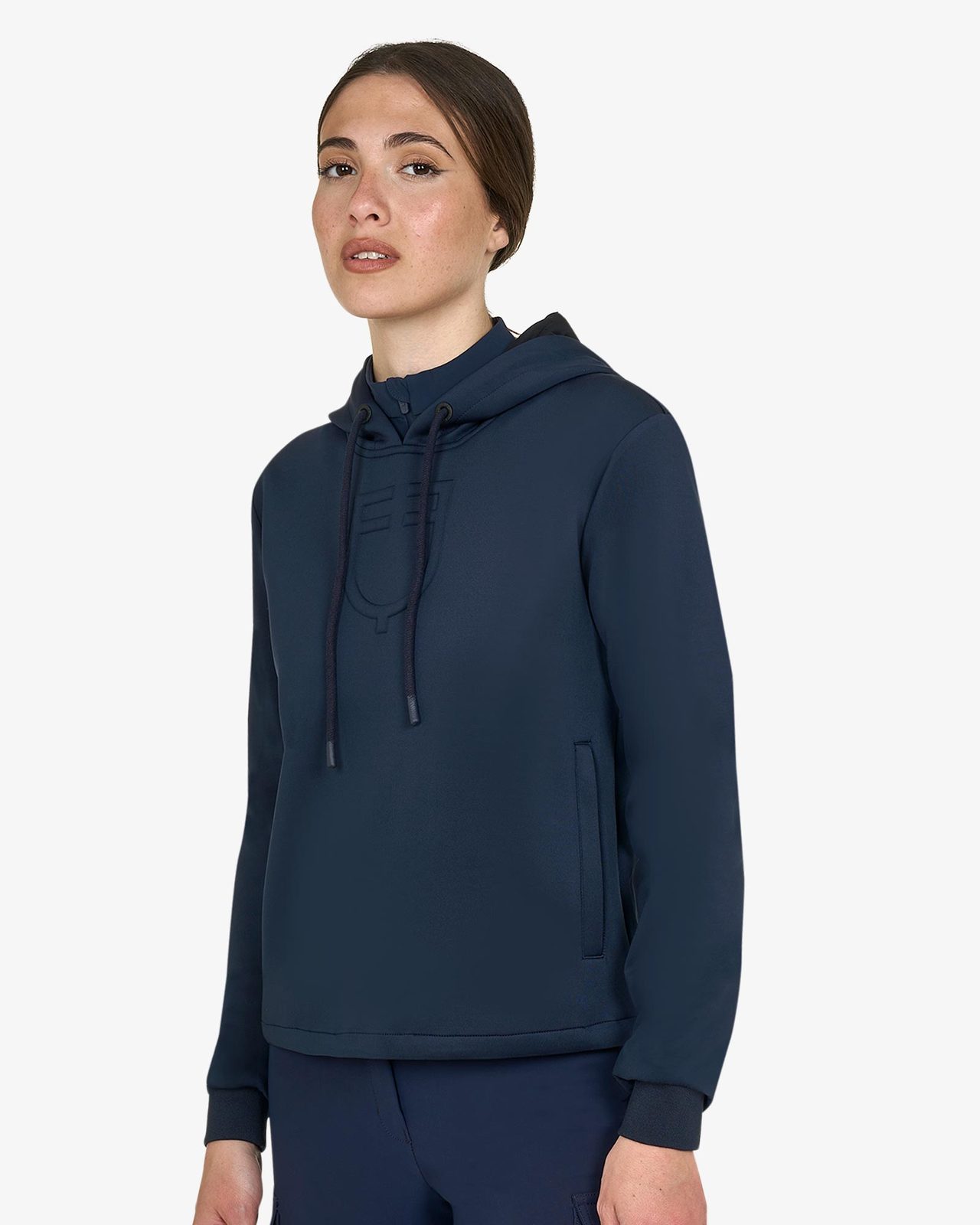 Felpa donna cut out con cappuccio