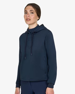 Felpa donna cut out con cappuccio
