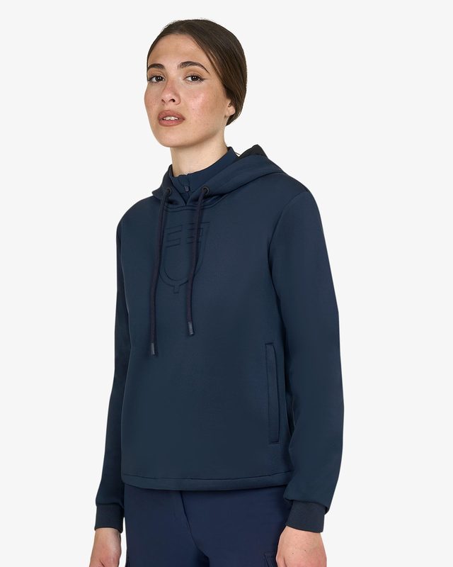 Felpa donna cut out con cappuccio