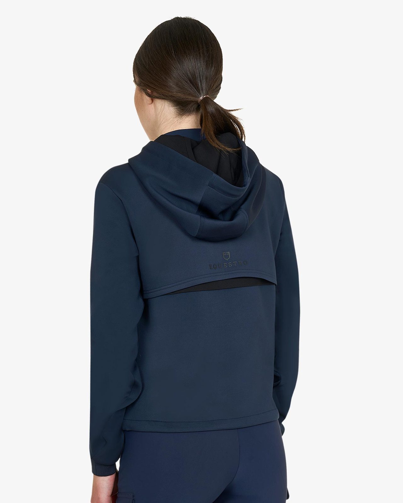 Felpa donna cut out con cappuccio