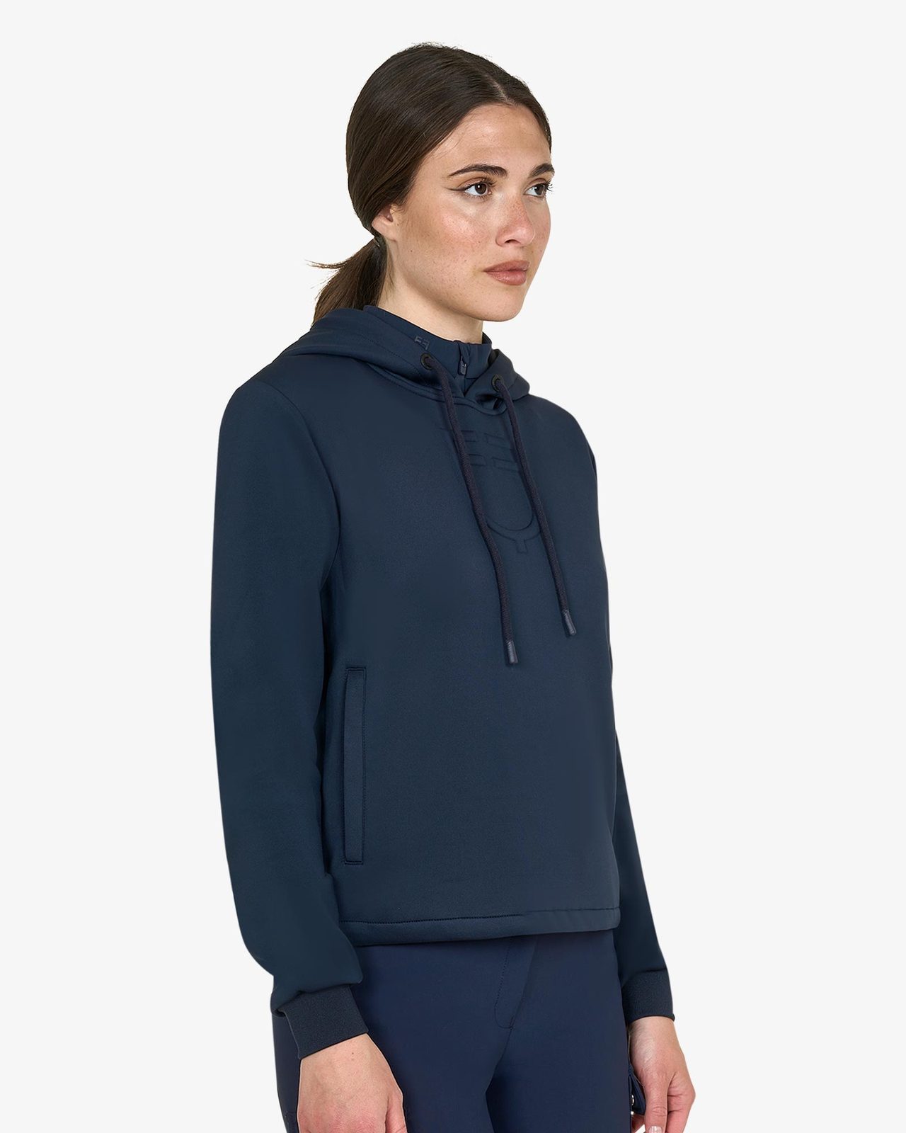 Felpa donna cut out con cappuccio