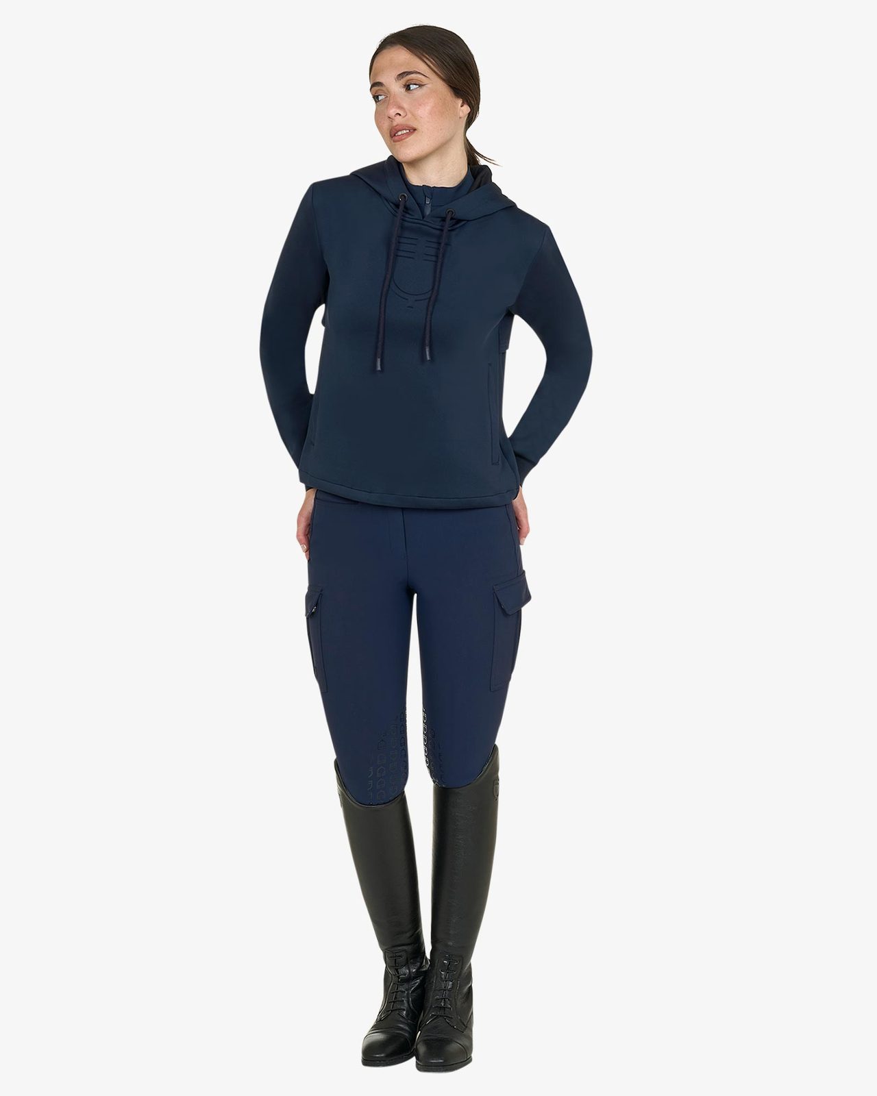 Felpa donna cut out con cappuccio