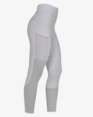 Women's full grip leggings with perforated inserts