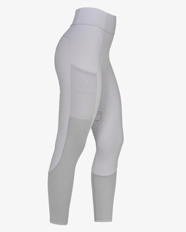 Women's full grip leggings with perforated inserts