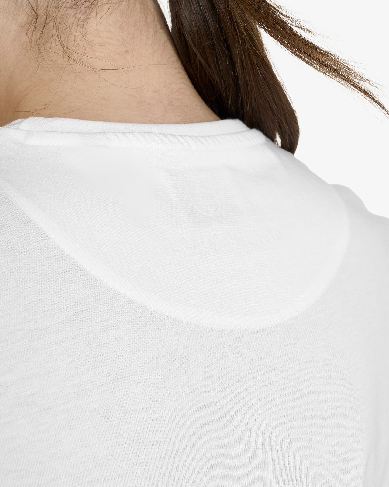 T-shirt basic donna logo glossy tono su tono