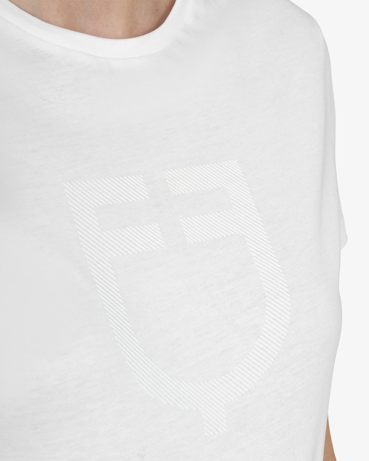 T-shirt basic donna logo glossy tono su tono