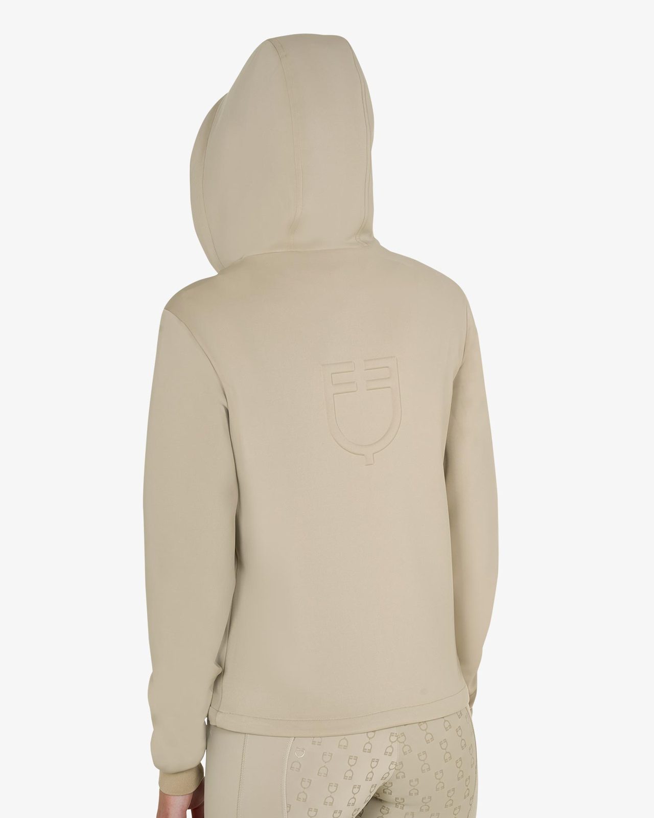 Felpa donna cropped con cappuccio