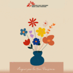 Biglietto virtuale solidale pensionamento - Fiori e brindisi