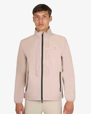 Men's softshell jacket with back logo