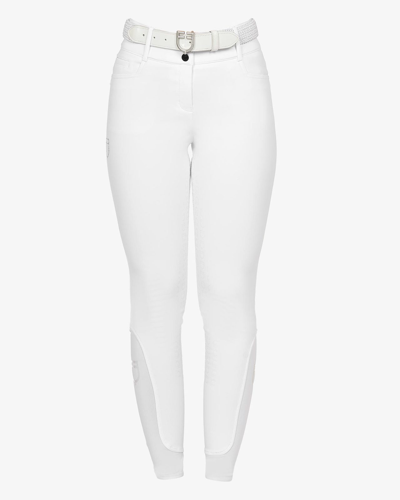 Women's high-waisted full-grip breeches with rhinestone logo