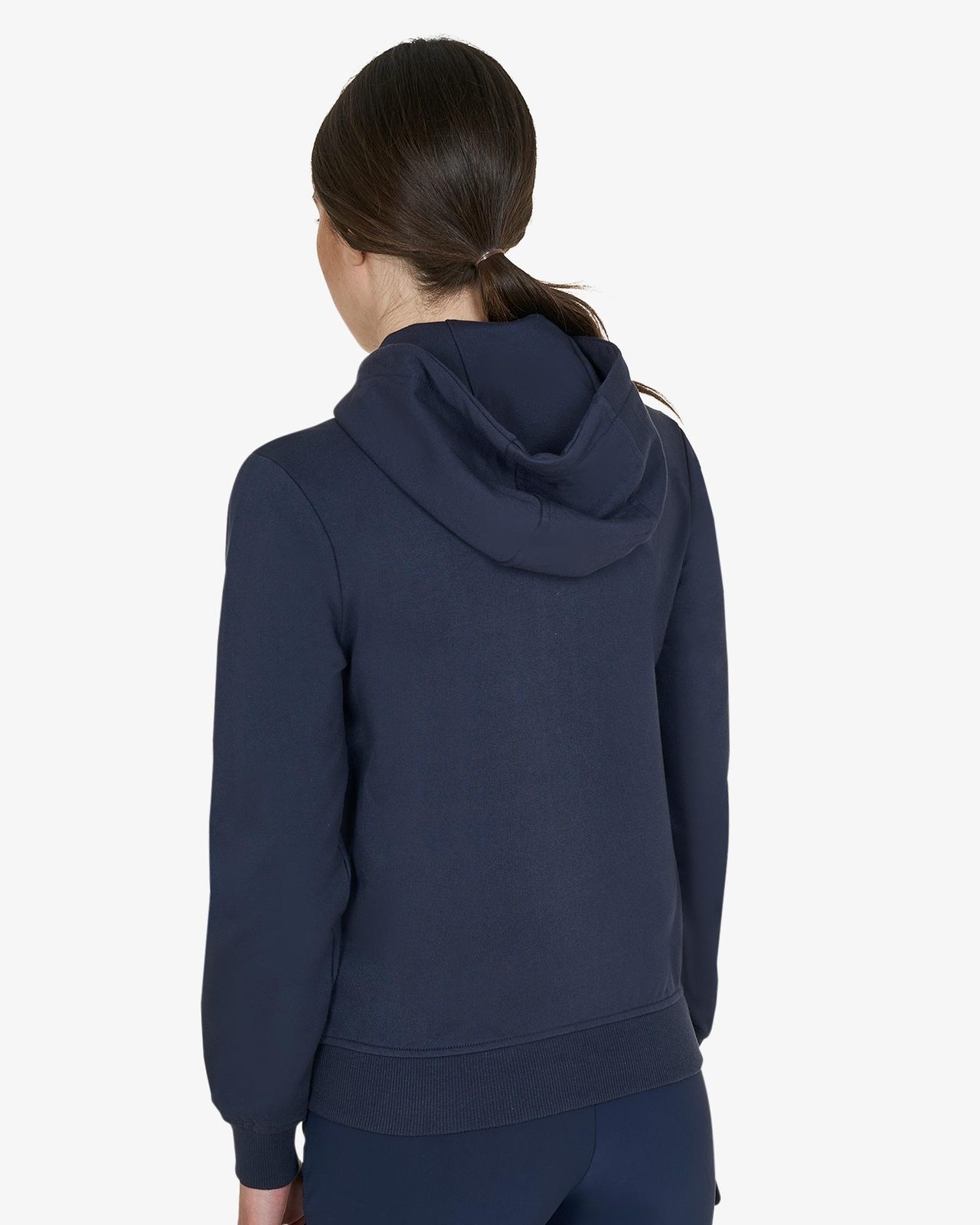 Felpa donna con cappuccio regolabile e zip