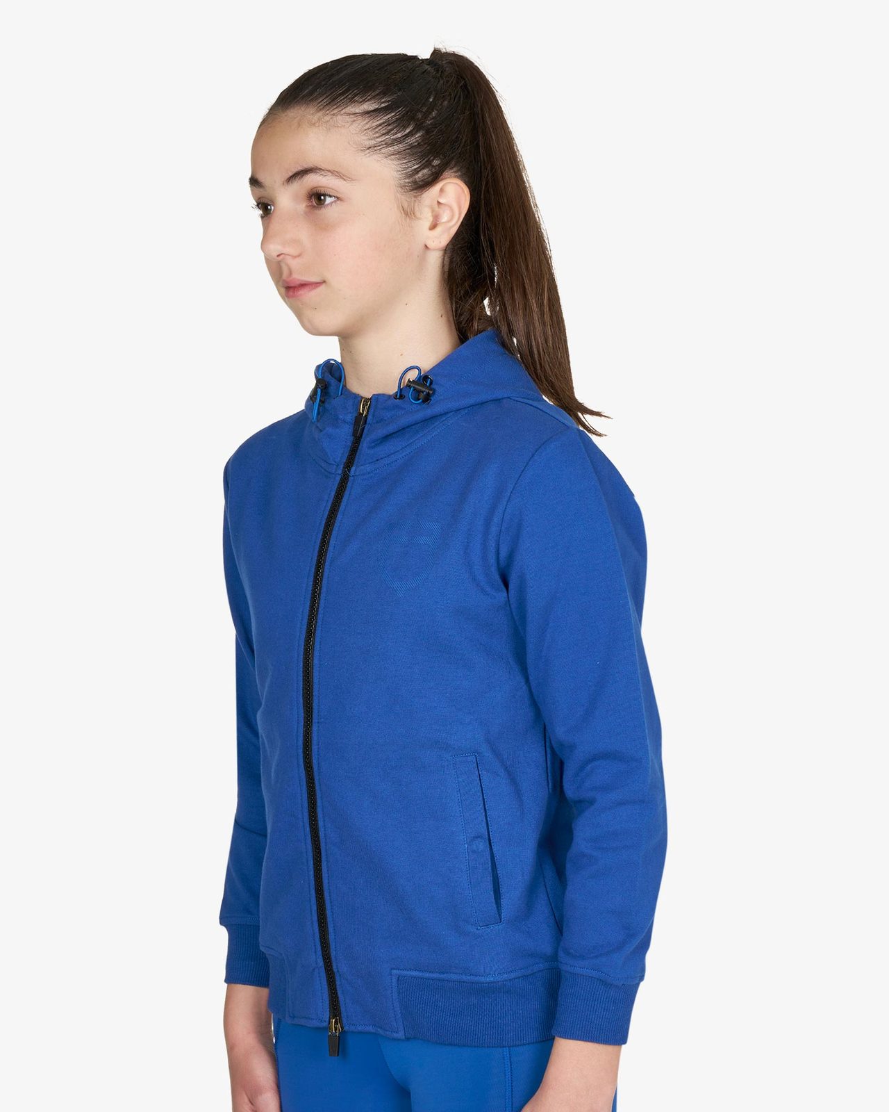 Felpa bambini unisex con cappuccio e zip frontale