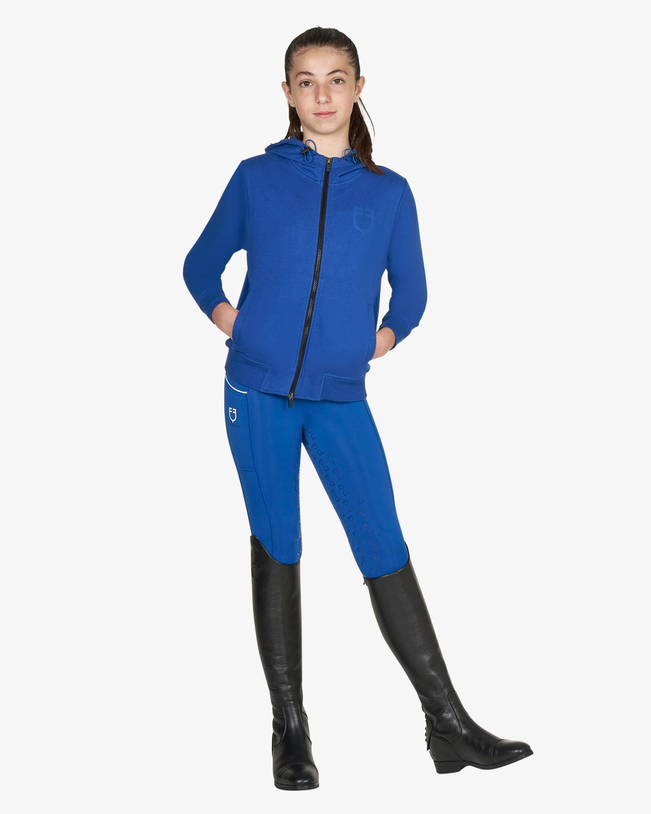 Felpa bambini unisex con cappuccio e zip frontale