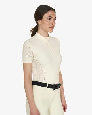 Women's training T-shirt in technical fabric with micro-holes