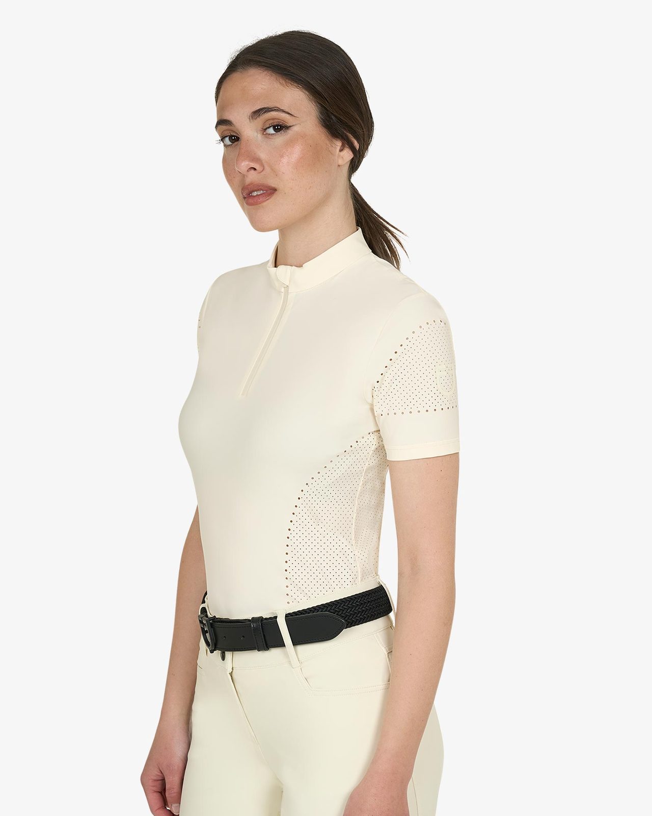 Women's training T-shirt in technical fabric with micro-holes