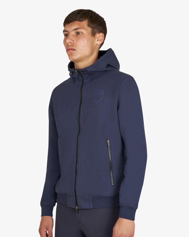Men's sweatshirt with adjustable hood and zip