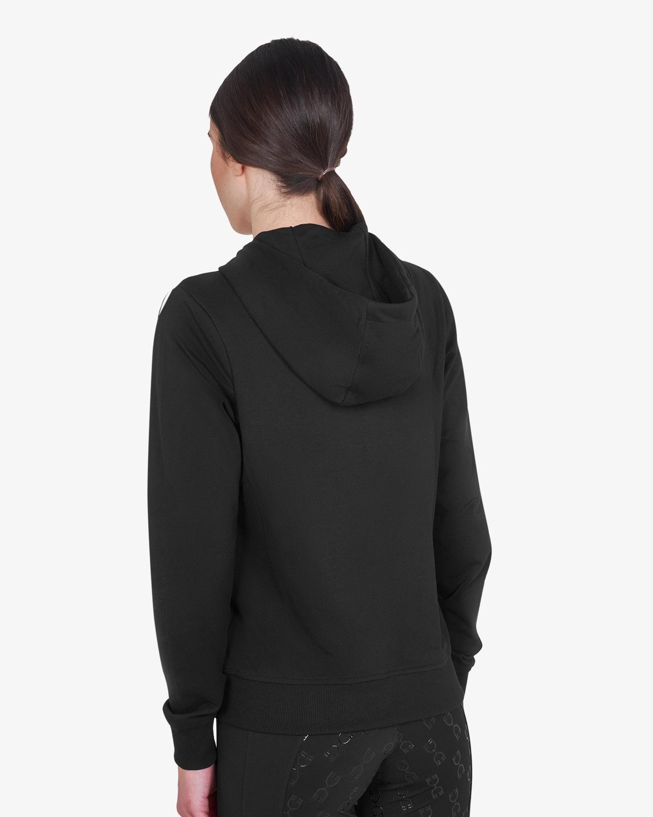 Felpa donna con cappuccio regolabile e zip