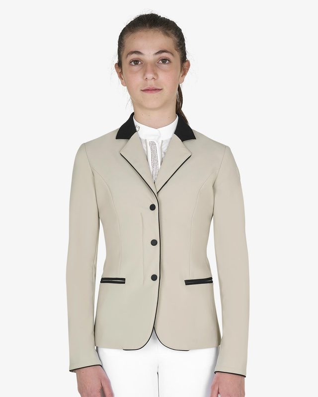 Kids' unisex competition jacket with zip and buttons