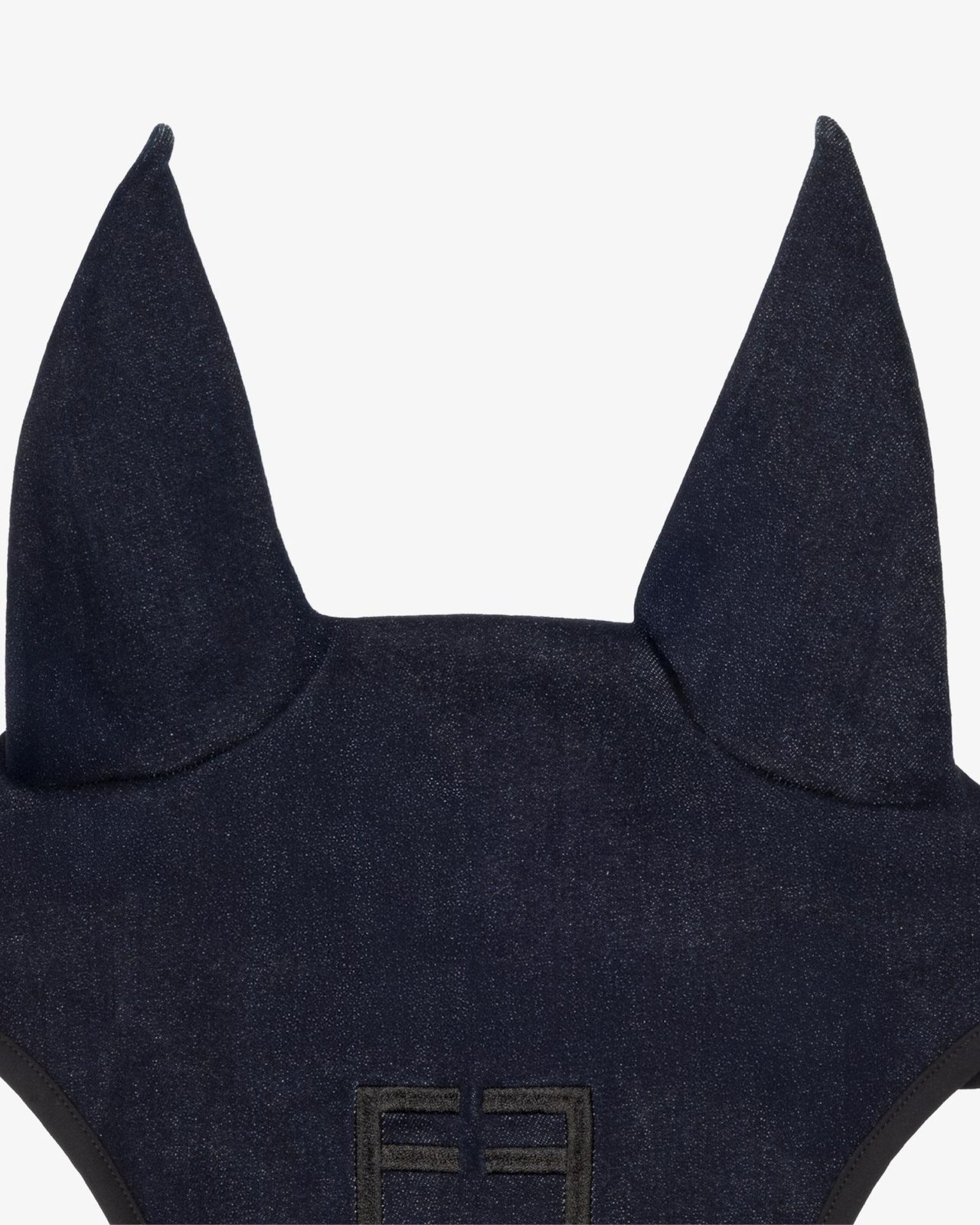 Fly veil in denim-effect technical fabric with logo