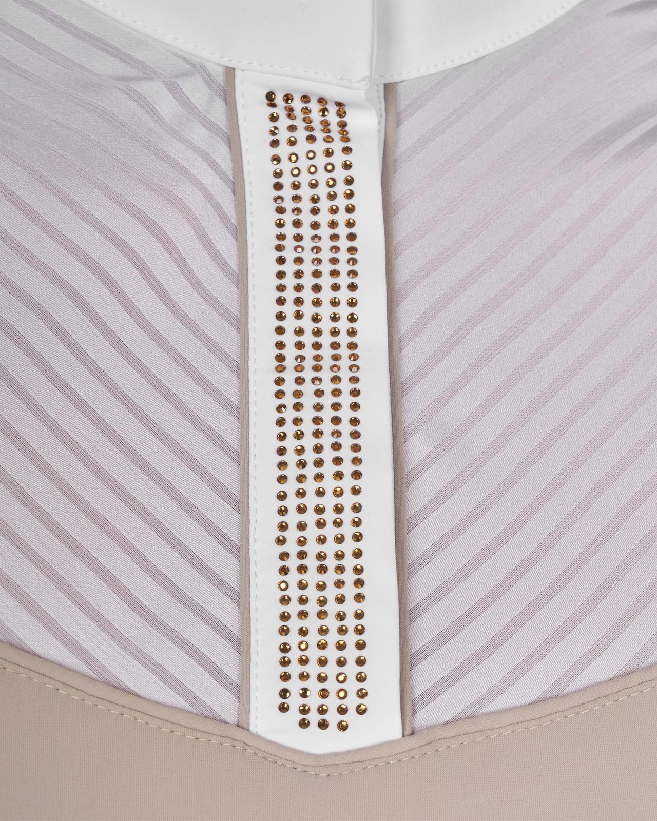 Polo concorso donna slim fit con inserti in tessuto simil seta