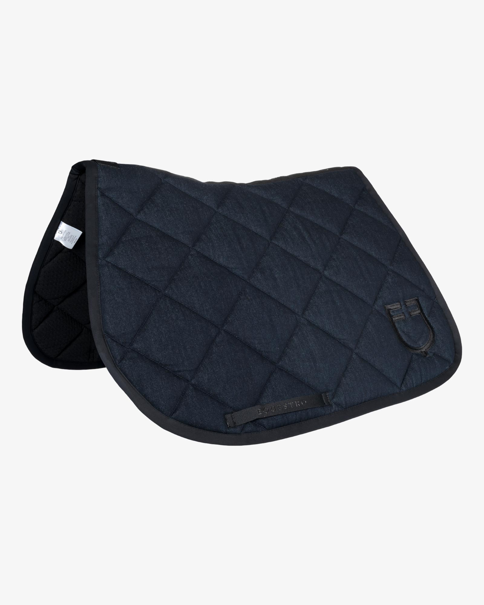 Jumping saddle pad in denim-effect technical fabric
