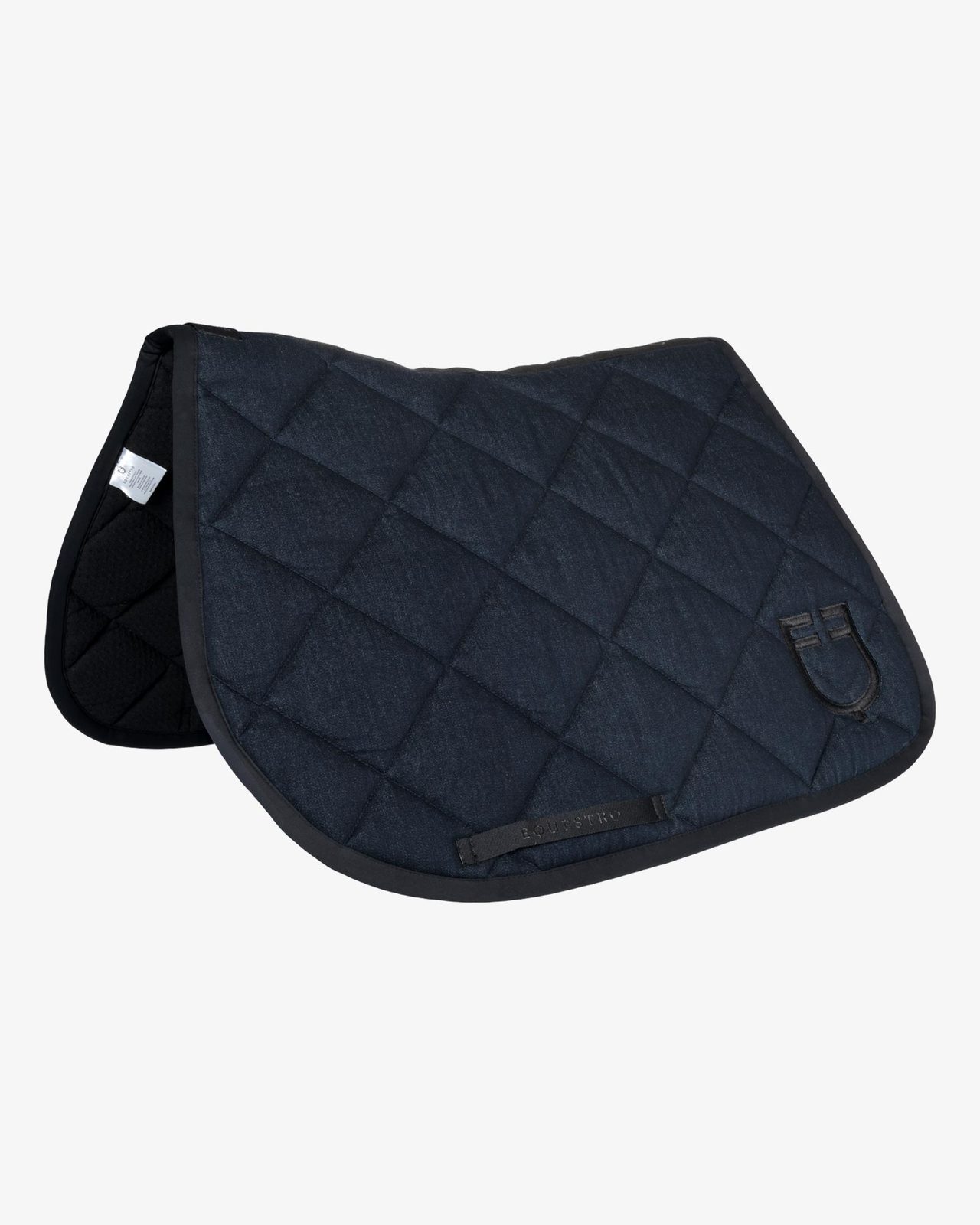 Jumping saddle pad in denim-effect technical fabric
