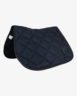 Jumping saddle pad in denim-effect technical fabric