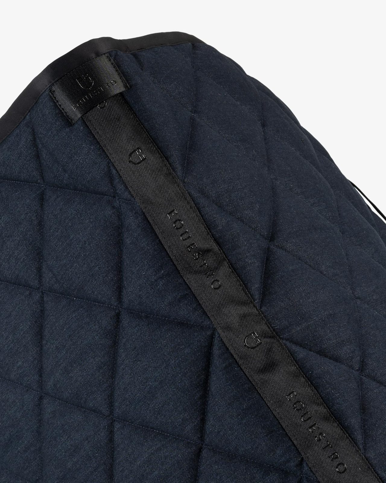 Jumping saddle pad in denim-effect technical fabric